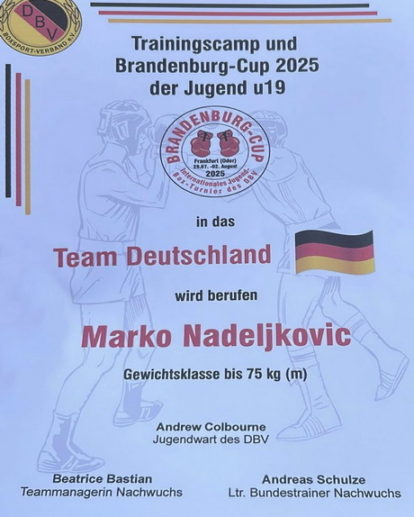 DM U 19 in Wismar (20. – 24. Mai) – Bronze für Marko