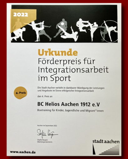 Förderpreis für Integrationsarbeit im Sport