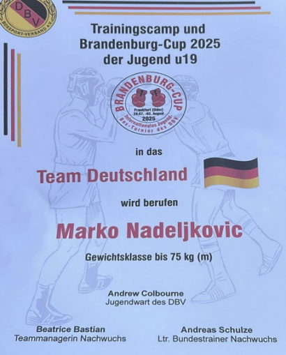 DM U 19 in Wismar (20. – 24. Mai) – Bronze für Marko