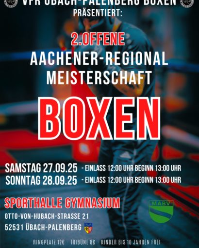 2. Offene Aachener Regionalmeisterschaft Übach-Palenberg im September 2025
